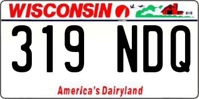 WI license plate 319NDQ