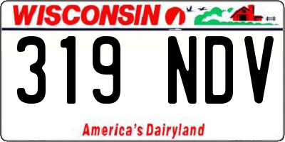 WI license plate 319NDV