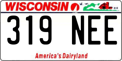 WI license plate 319NEE