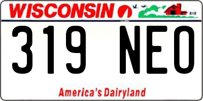 WI license plate 319NEO