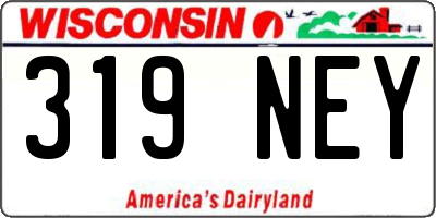 WI license plate 319NEY