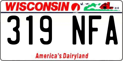 WI license plate 319NFA