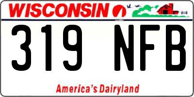 WI license plate 319NFB