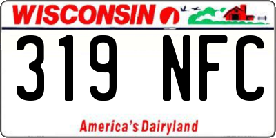 WI license plate 319NFC