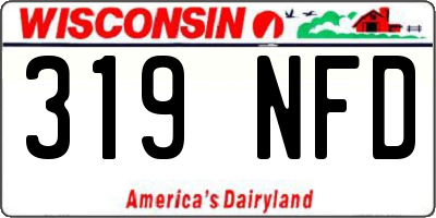 WI license plate 319NFD