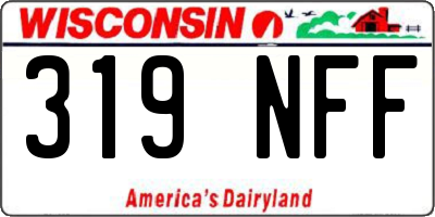 WI license plate 319NFF