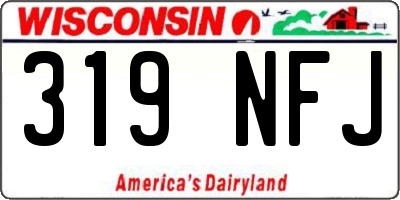 WI license plate 319NFJ