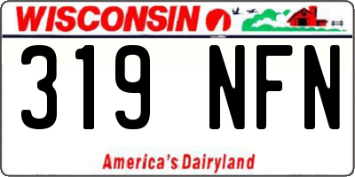 WI license plate 319NFN