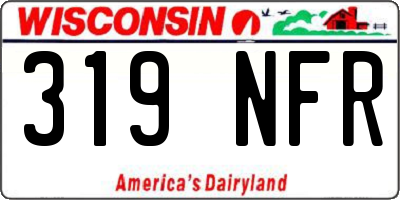 WI license plate 319NFR