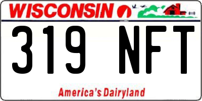 WI license plate 319NFT