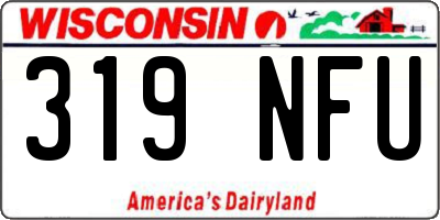 WI license plate 319NFU