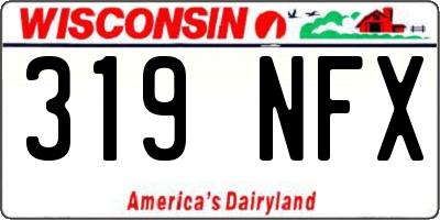 WI license plate 319NFX
