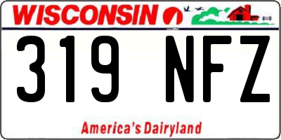 WI license plate 319NFZ