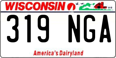 WI license plate 319NGA