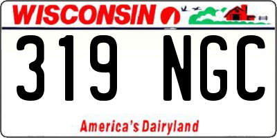 WI license plate 319NGC