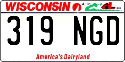 WI license plate 319NGD