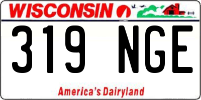 WI license plate 319NGE