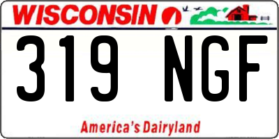 WI license plate 319NGF