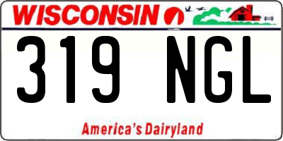 WI license plate 319NGL
