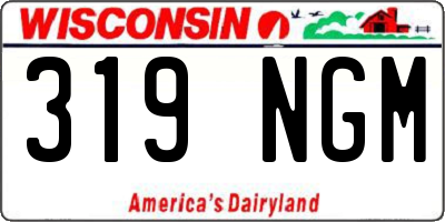 WI license plate 319NGM