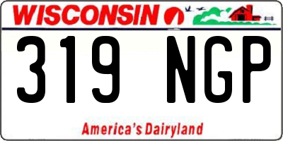 WI license plate 319NGP