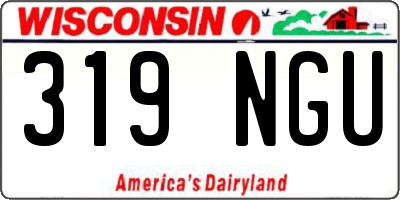 WI license plate 319NGU