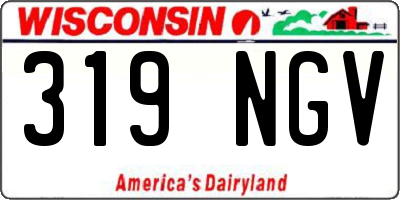 WI license plate 319NGV