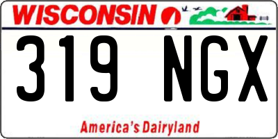 WI license plate 319NGX