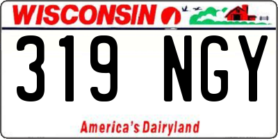 WI license plate 319NGY