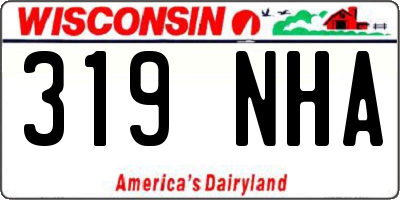 WI license plate 319NHA
