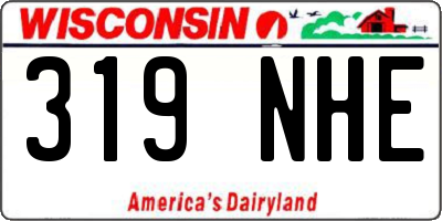 WI license plate 319NHE