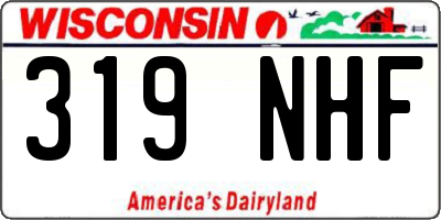 WI license plate 319NHF