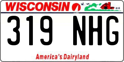 WI license plate 319NHG