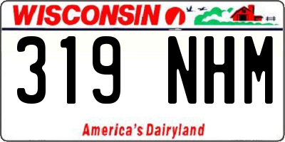 WI license plate 319NHM