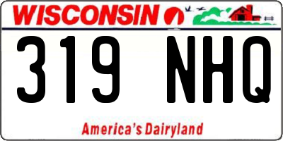 WI license plate 319NHQ