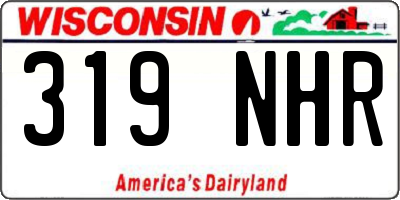 WI license plate 319NHR