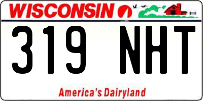 WI license plate 319NHT