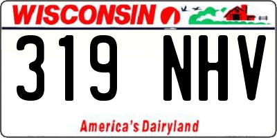 WI license plate 319NHV