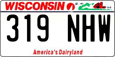 WI license plate 319NHW