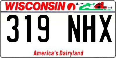 WI license plate 319NHX