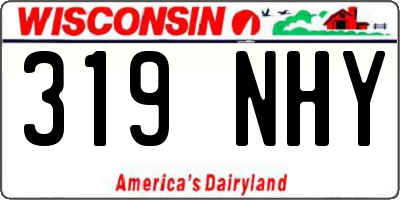 WI license plate 319NHY