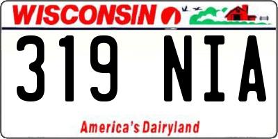 WI license plate 319NIA