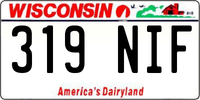 WI license plate 319NIF