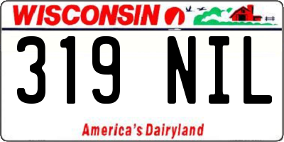 WI license plate 319NIL