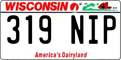 WI license plate 319NIP