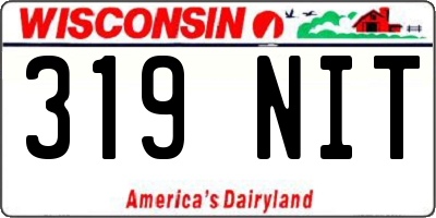WI license plate 319NIT