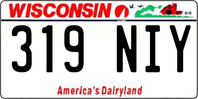 WI license plate 319NIY