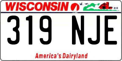 WI license plate 319NJE