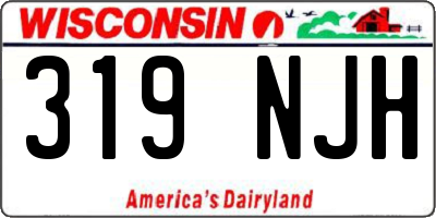 WI license plate 319NJH