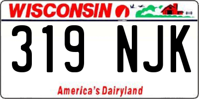WI license plate 319NJK